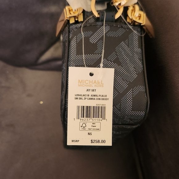 Michael Kors Navy and Gray Monogram Crossbody - Picture 3 of 4